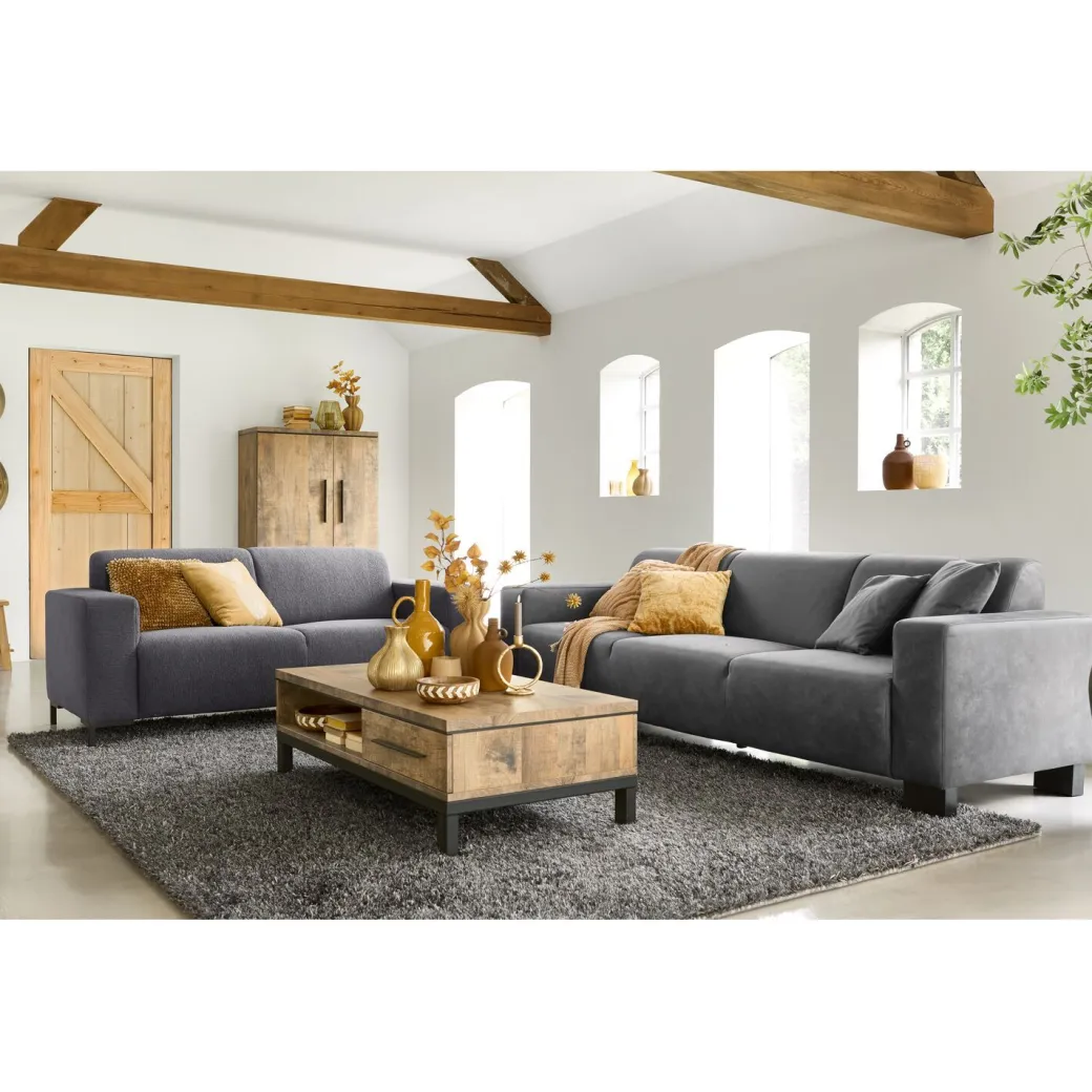 Outlet Pronto Wonen 4 zitsbank Alpa pocketveren/HR schuim zitting antraciet
