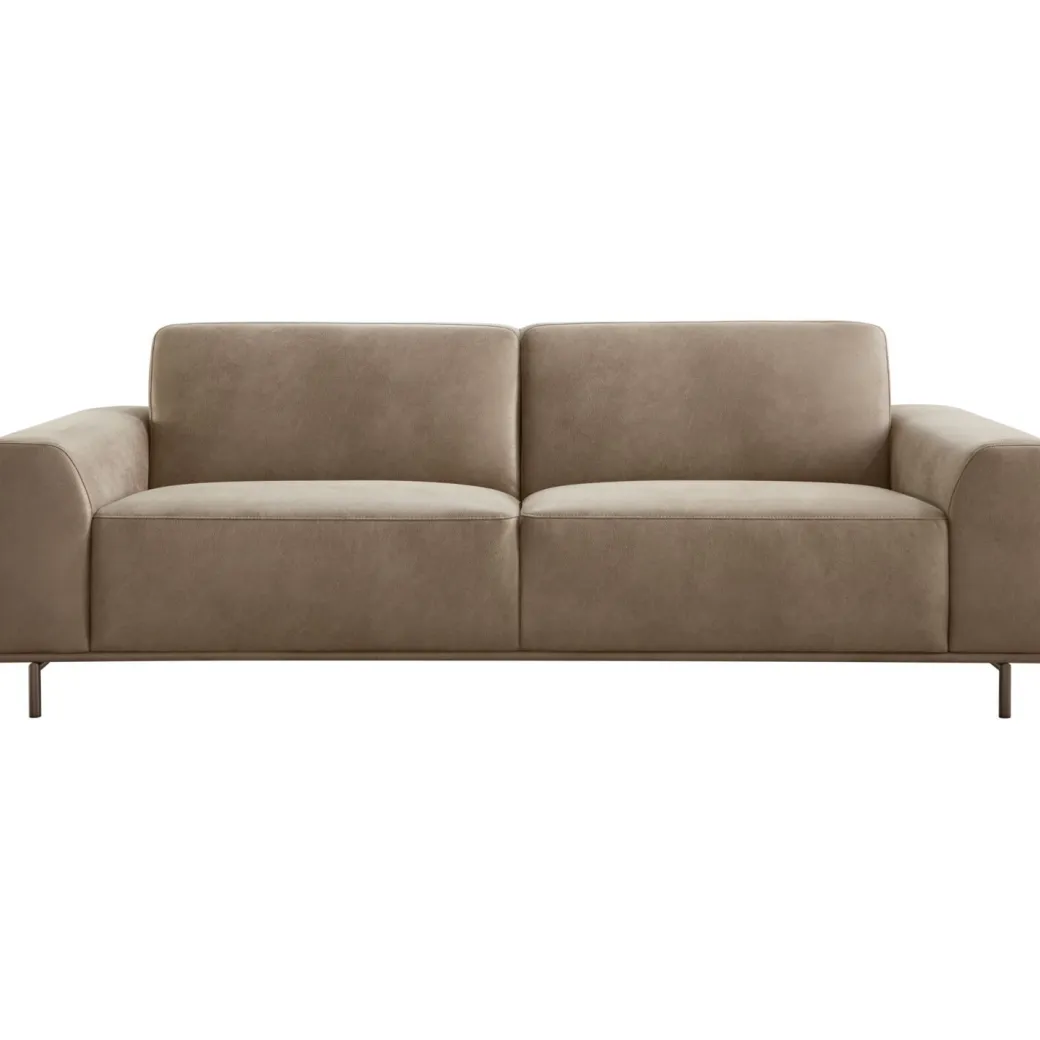 Discount Pronto Wonen 3 zitsbank Pantini microleder bruin excellent comfort