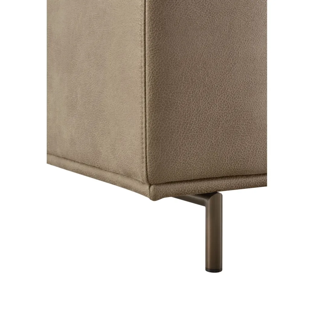 Discount Pronto Wonen 3 zitsbank Pantini microleder bruin excellent comfort