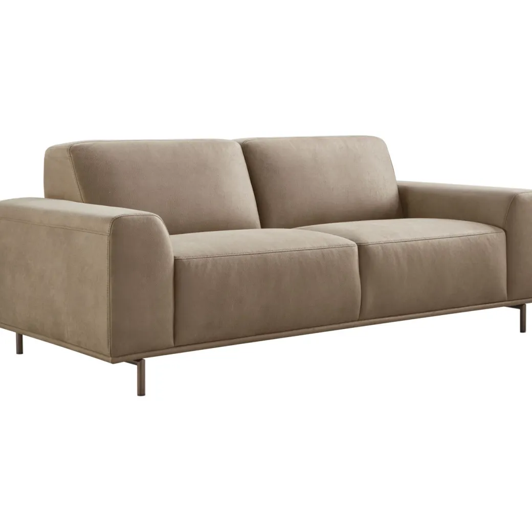 Discount Pronto Wonen 2,5 zitsbank Pantini microleder bruin premium comfort