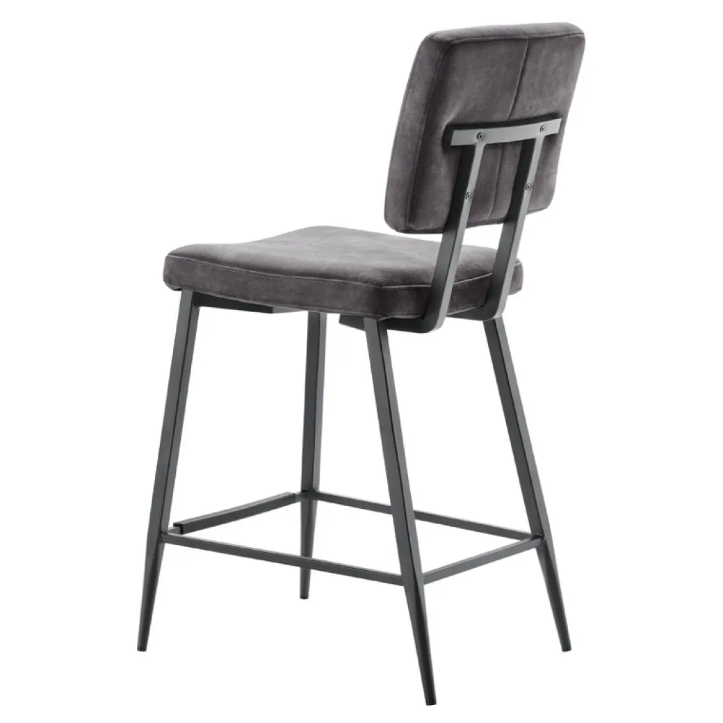 New Pronto Wonen Barkruk Gento velvet antraciet