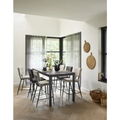 Pronto Wonen Barkruk Gento velvet lichtgrijs