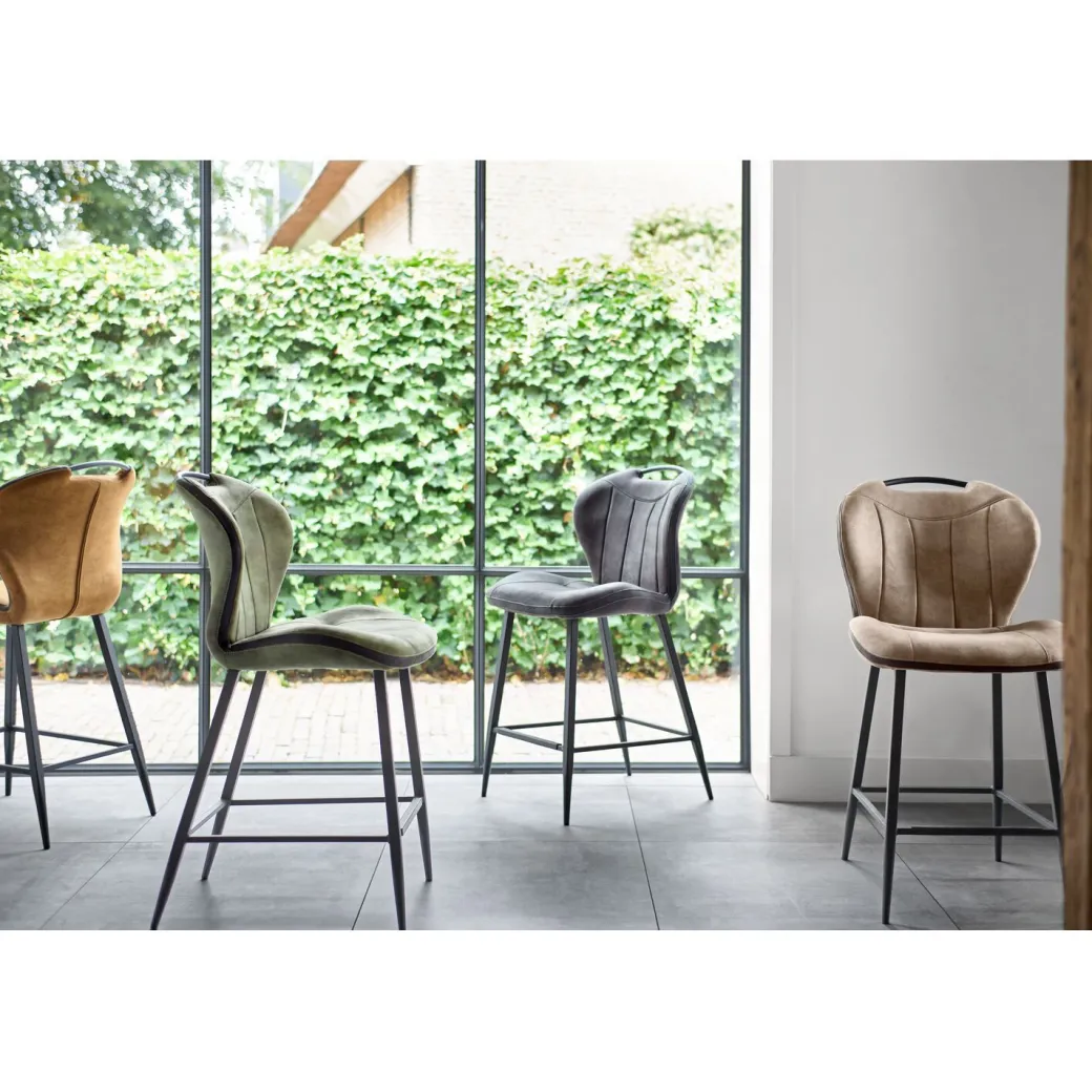 Clearance Pronto Wonen Barkruk Tantini microvezel cognac