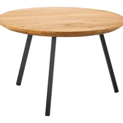Hot Pronto Wonen Bijzettafel Aska teak 65 cm rond naturel brushed