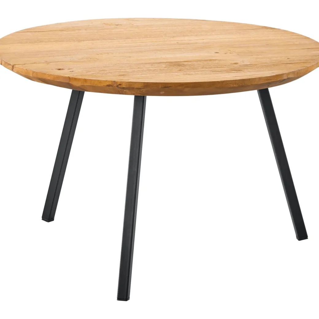 Hot Pronto Wonen Bijzettafel Aska teak 65 cm rond naturel brushed