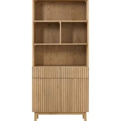 Outlet Pronto Wonen Boekenkast Arrosto eikenhout 203x90x45 cm light roast
