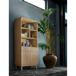 Outlet Pronto Wonen Boekenkast Arrosto eikenhout 203x90x45 cm light roast