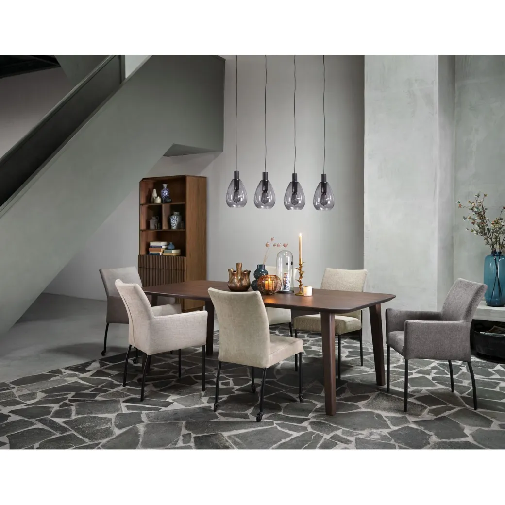 Outlet Pronto Wonen Boekenkast Arrosto eikenhout 203x90x45 cm Dark Roast