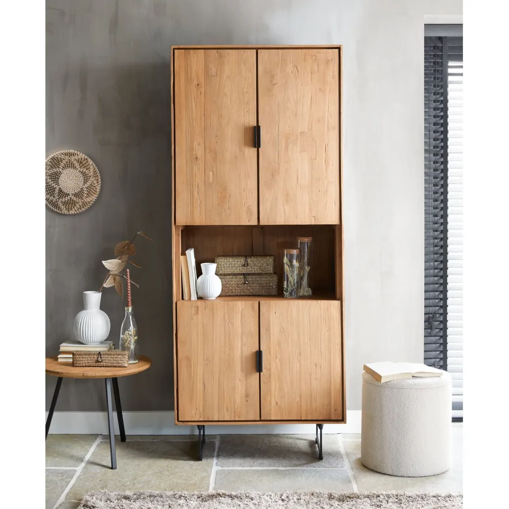 Clearance Pronto Wonen Boekenkast Aska (80 Cm) teak naturel brushed