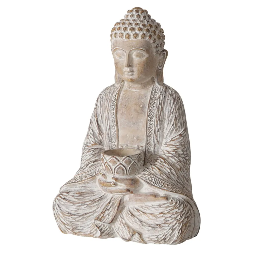 Hot Pronto Wonen Decoratiebeeld Sarmento Boeddha lichtbruin