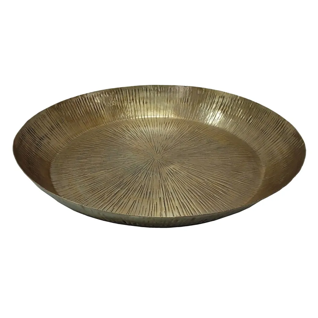 Hot Pronto Wonen Decoratieschaal Lomnato goud 46 cm rond