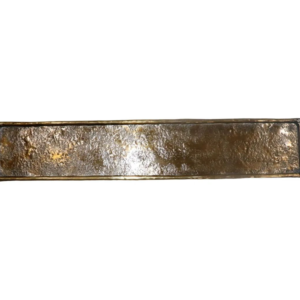 Pronto Wonen Decoratieschaal Trebbia 7,5x38 cm rechthoekig brons