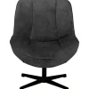 Sale Pronto Wonen Draaifauteuil Fortenza velvet antraciet