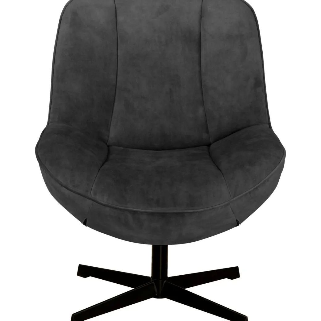 Sale Pronto Wonen Draaifauteuil Fortenza velvet antraciet