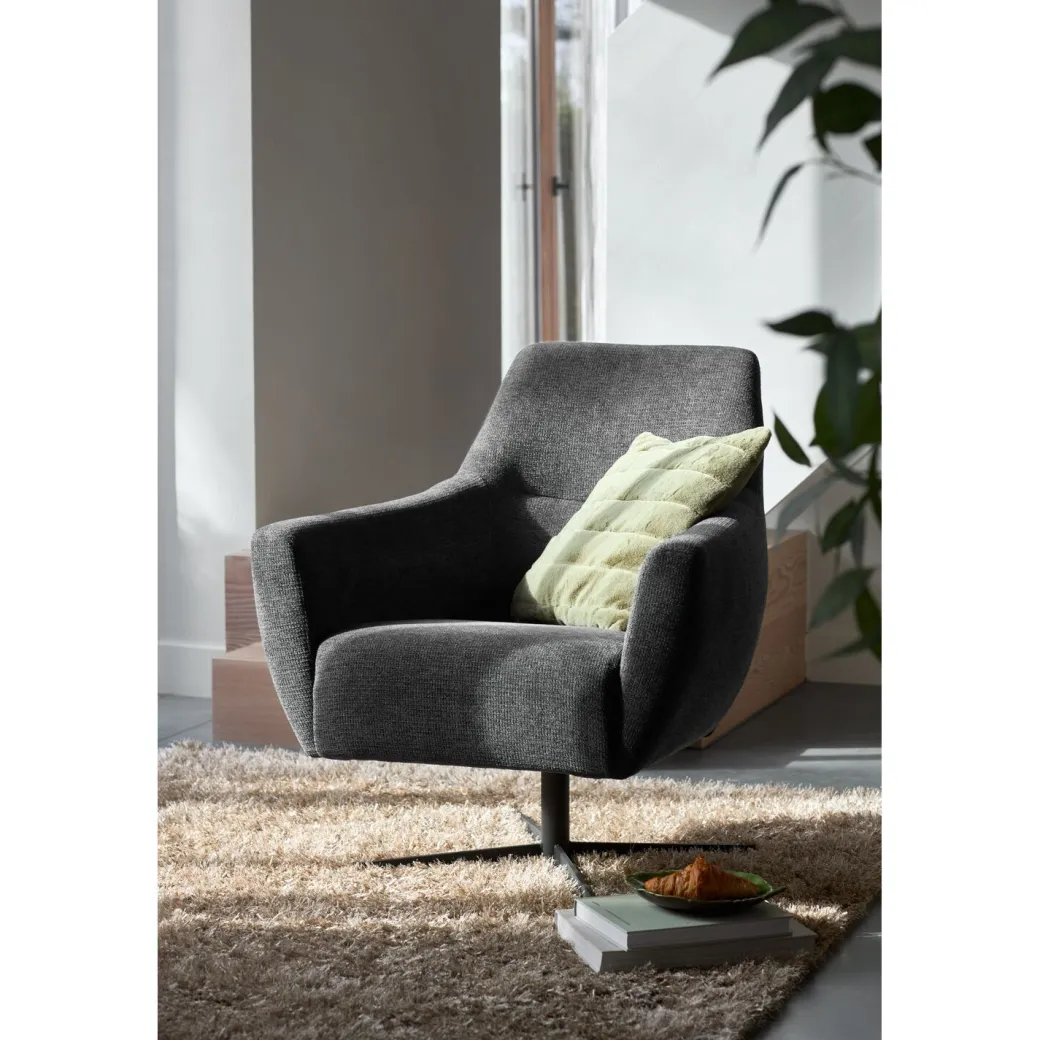 Online Pronto Wonen Draaifauteuil Gudo donkergrijs