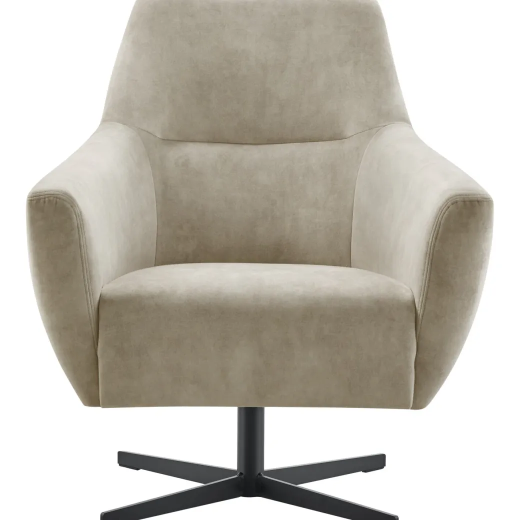 Online Pronto Wonen Draaifauteuil Gudo velvet beige
