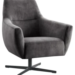 Discount Pronto Wonen Draaifauteuil Gudo velvet antraciet