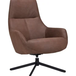 Outlet Pronto Wonen Draaifauteuil Vaneze microleder bruin
