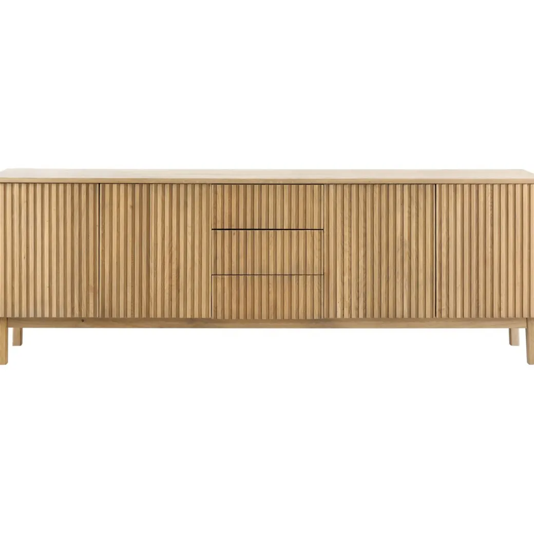 Best Pronto Wonen Dressoir Arrosto eikenhout 76x225x45 cm light roast