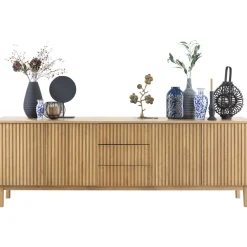 Best Pronto Wonen Dressoir Arrosto eikenhout 76x225x45 cm light roast