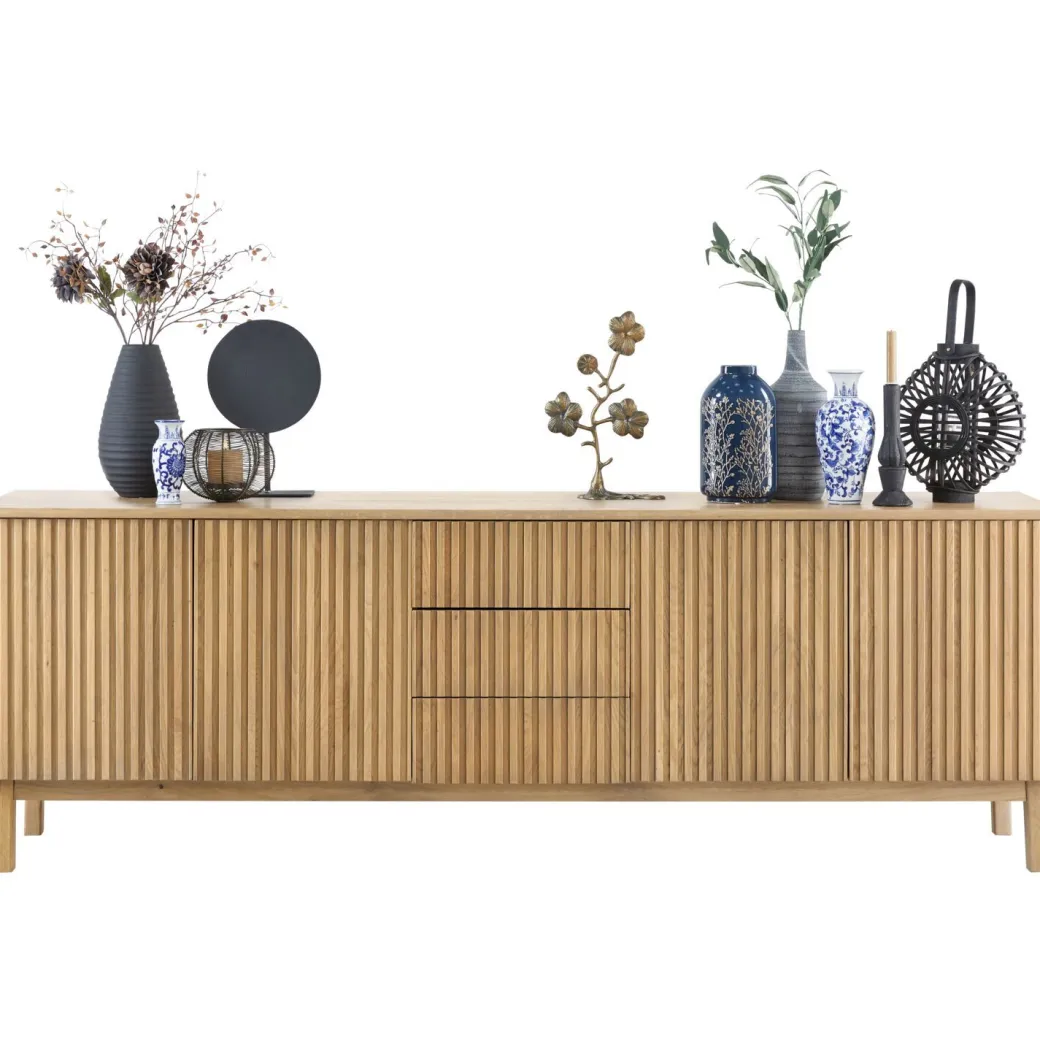 Best Pronto Wonen Dressoir Arrosto eikenhout 76x225x45 cm light roast