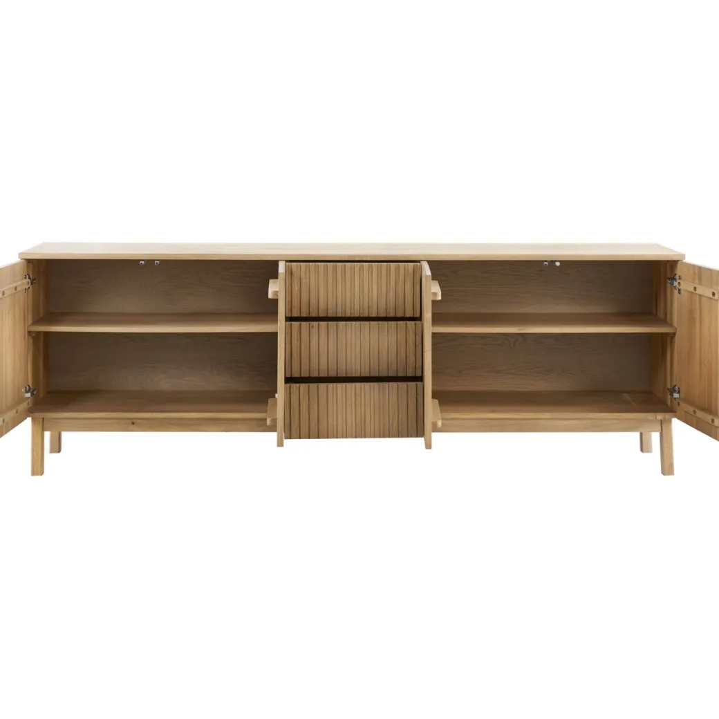 Best Pronto Wonen Dressoir Arrosto eikenhout 76x225x45 cm light roast