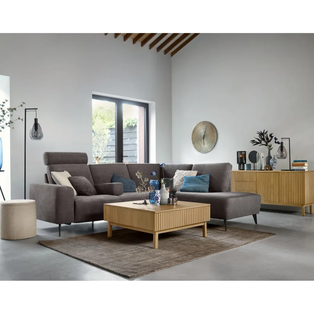 Best Pronto Wonen Dressoir Arrosto eikenhout 76x225x45 cm light roast