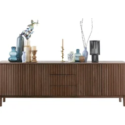 Sale Pronto Wonen Dressoir Arrosto eikenhout 76x225x45 cm Dark Roast