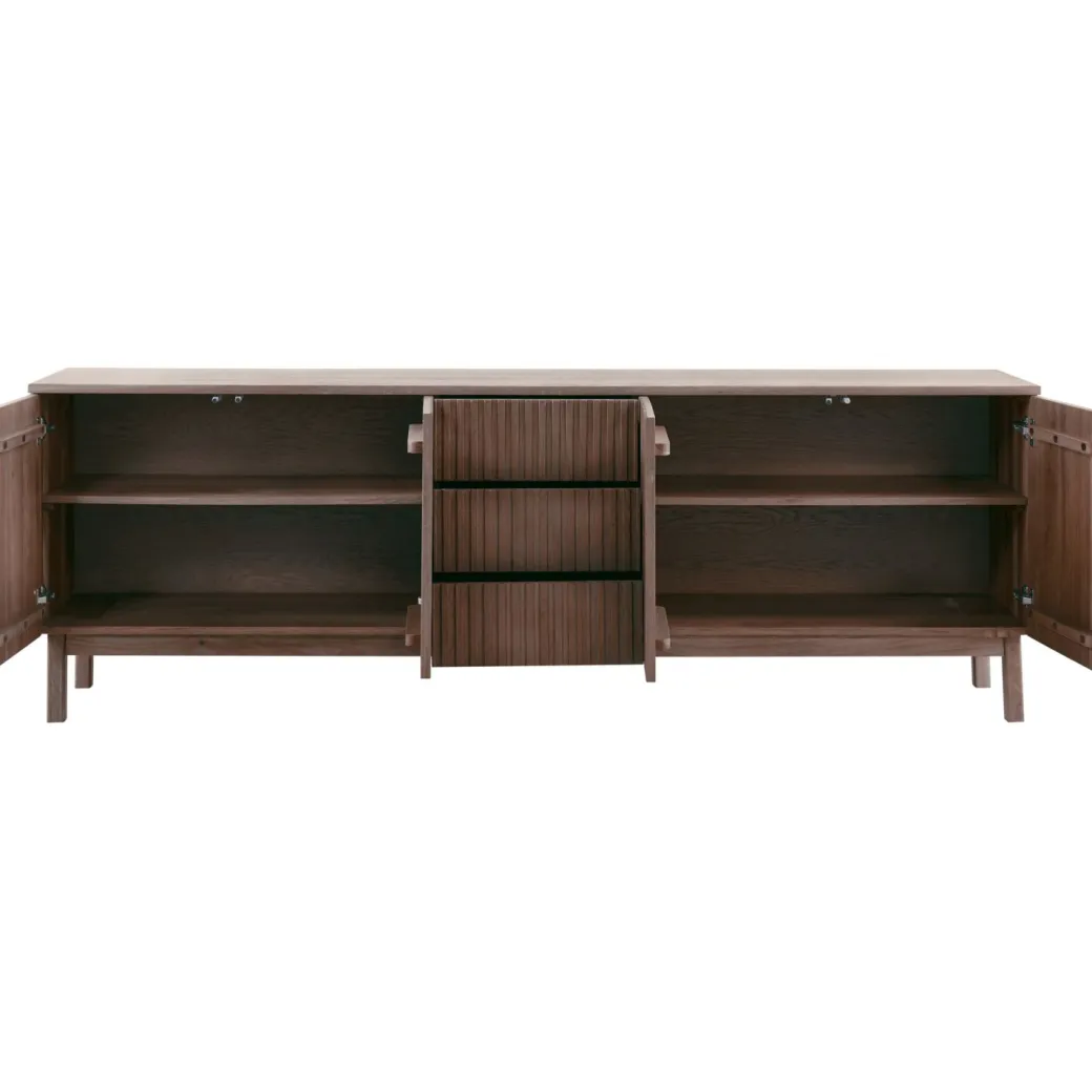 Sale Pronto Wonen Dressoir Arrosto eikenhout 76x225x45 cm Dark Roast