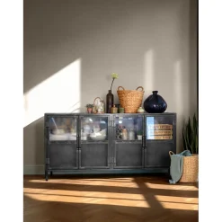 Discount Pronto Wonen Dressoir Carpino (180 cm) metaal glas