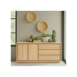 Outlet Pronto Wonen Dressoir Lavio (164 cm) eiken naturel grijs