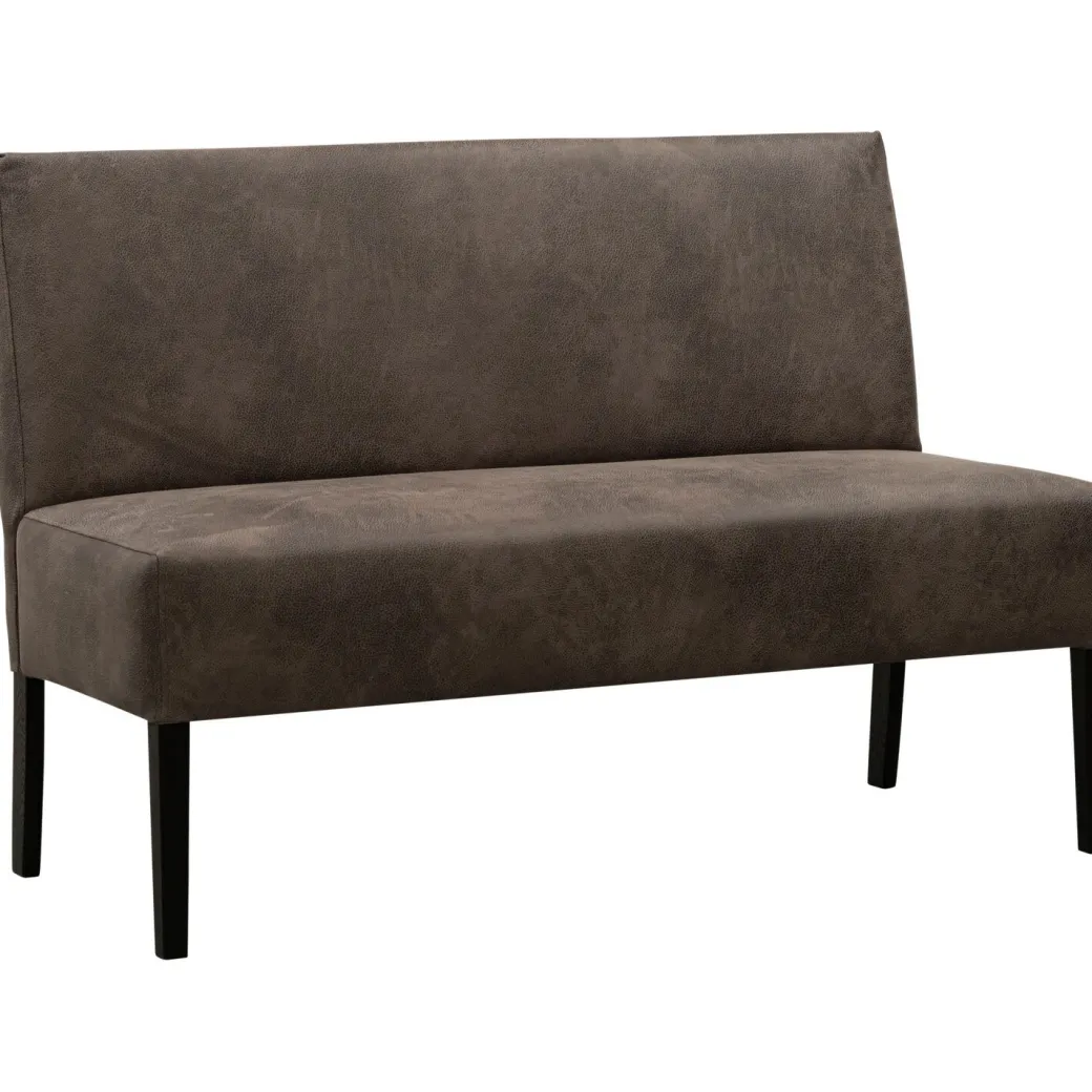 Outlet Pronto Wonen Eetkamerbank Avanza 130 cm microleder donkergrijs