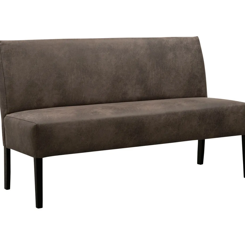 Outlet Pronto Wonen Eetkamerbank Avanza 150 cm microleder donkergrijs