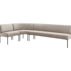 Best Pronto Wonen Eetkamerbank links Cenare 294 cm microleder lichtgrijs