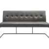 Online Pronto Wonen Eetkamerbank Oro 170 cm microleder donkergrijs