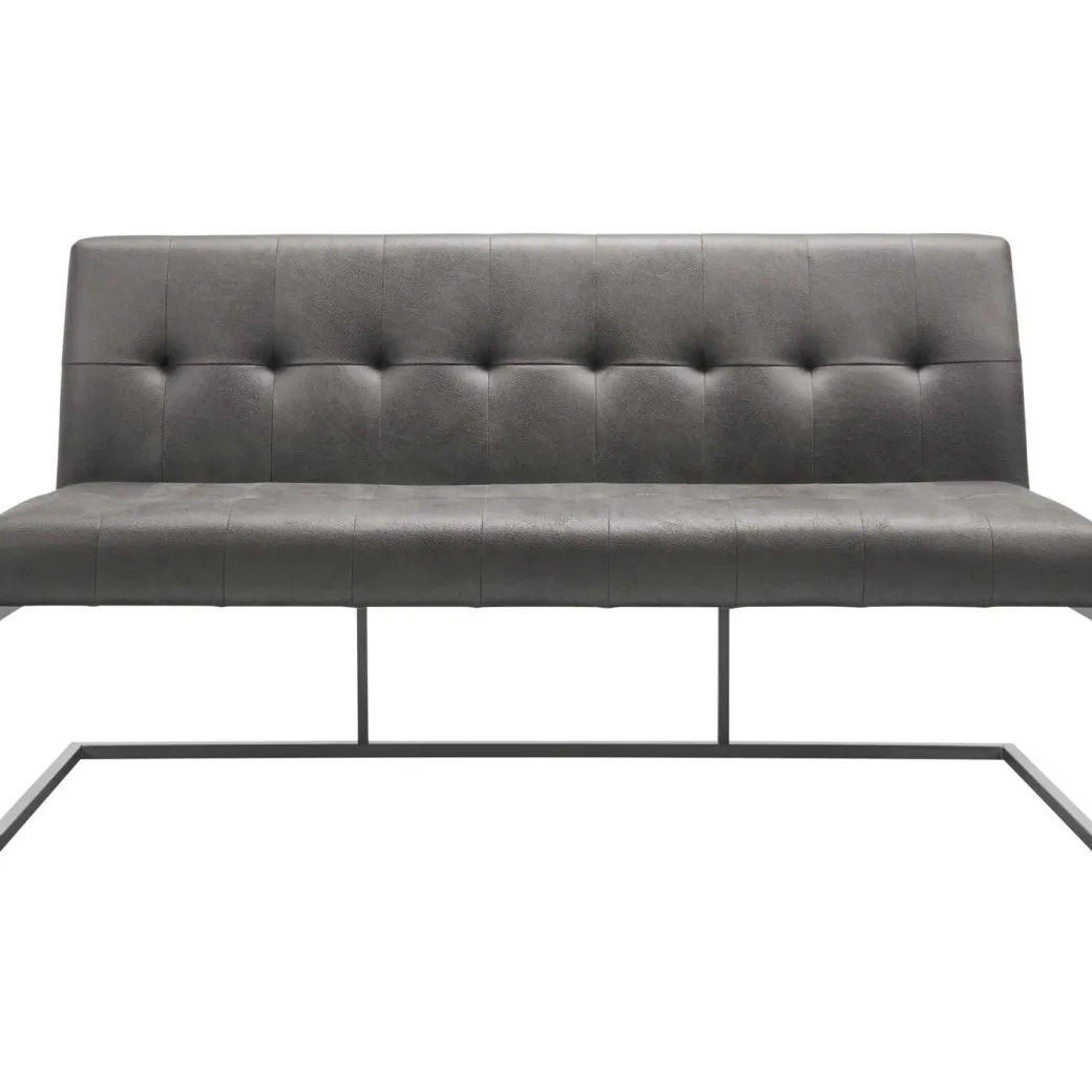 Online Pronto Wonen Eetkamerbank Oro 170 cm microleder donkergrijs