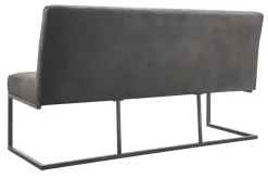 Online Pronto Wonen Eetkamerbank Oro 170 cm microleder donkergrijs