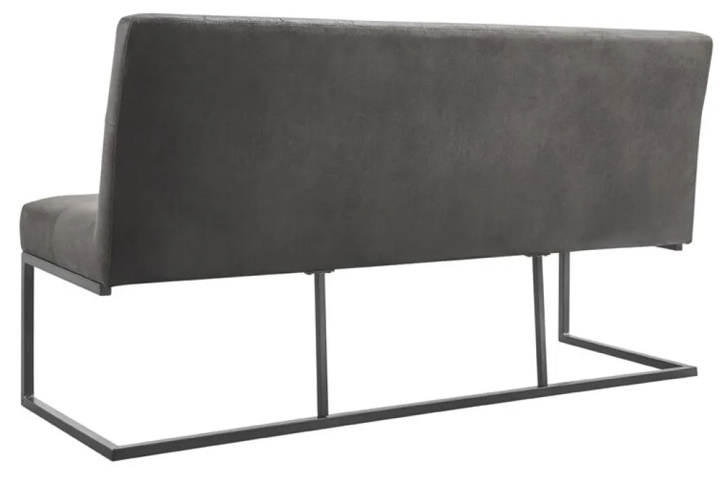 Online Pronto Wonen Eetkamerbank Oro 170 cm microleder donkergrijs
