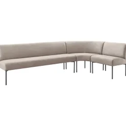 New Pronto Wonen Eetkamerbank rechts Cenare 294 cm microleder lichtgrijs