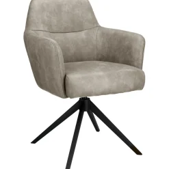 Online Pronto Wonen Eetkamerstoel Balestro draaibaar microleder donkerbeige