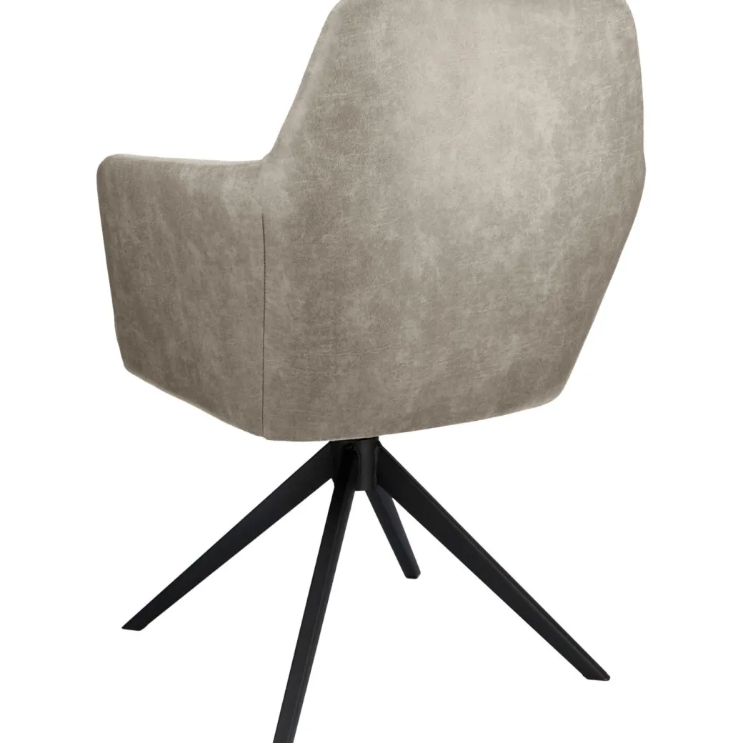 Online Pronto Wonen Eetkamerstoel Balestro draaibaar microleder donkerbeige