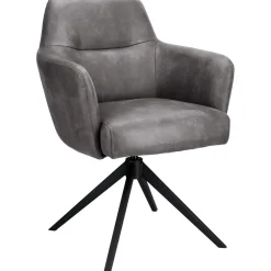 Best Pronto Wonen Eetkamerstoel Balestro draaibaar microleder antraciet