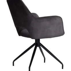 Pronto Wonen Eetkamerstoel Buco draaibaar velvet donkergrijs