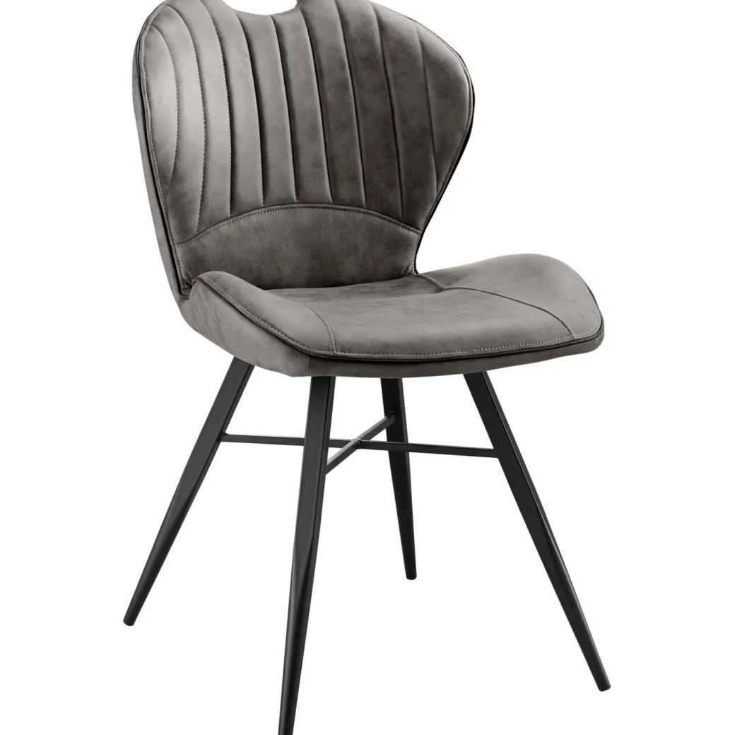 Outlet Pronto Wonen Eetkamerstoel Castione microvezel antraciet