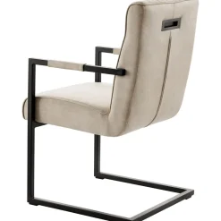 Outlet Pronto Wonen Eetkamerstoel Dantero microvezel zandbeige