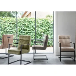 Outlet Pronto Wonen Eetkamerstoel Dantero microvezel beige