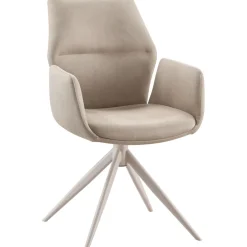 Discount Pronto Wonen Eetkamerstoel Faido microvezel beige poot grijs