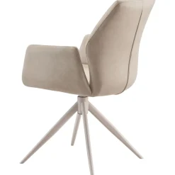 Discount Pronto Wonen Eetkamerstoel Faido microvezel beige poot grijs