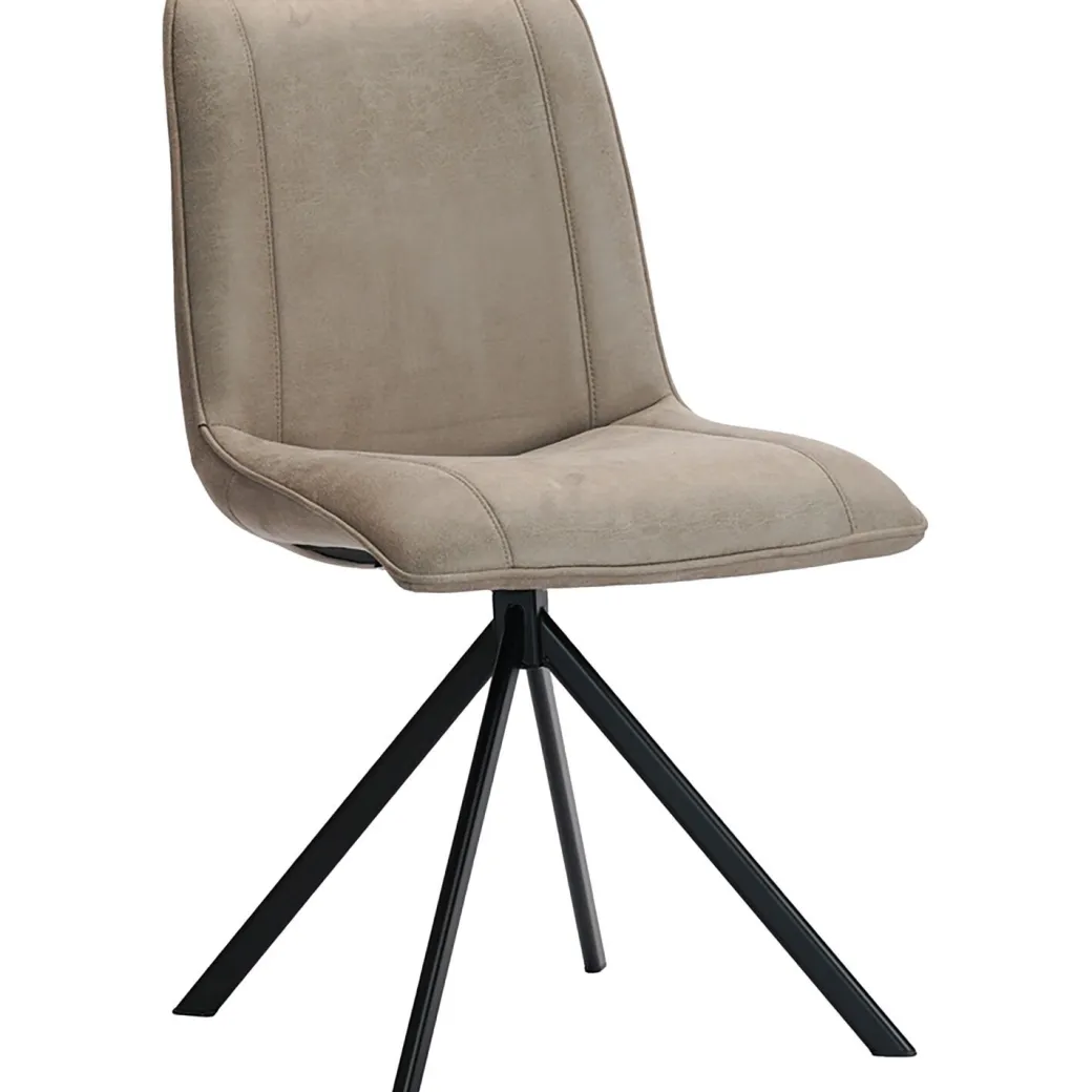 New Pronto Wonen Eetkamerstoel Fare microleder lichtgrijs