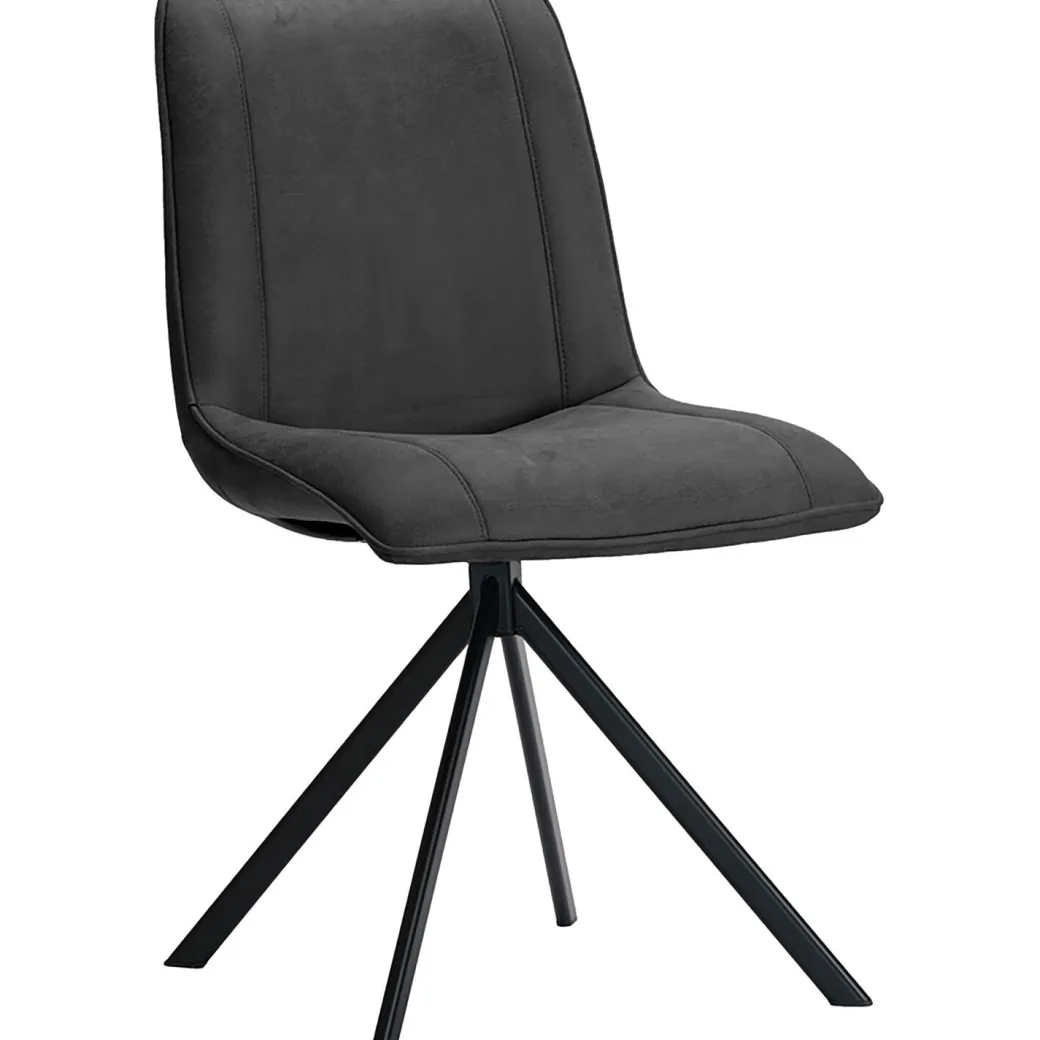 Outlet Pronto Wonen Eetkamerstoel Fare microleder antraciet